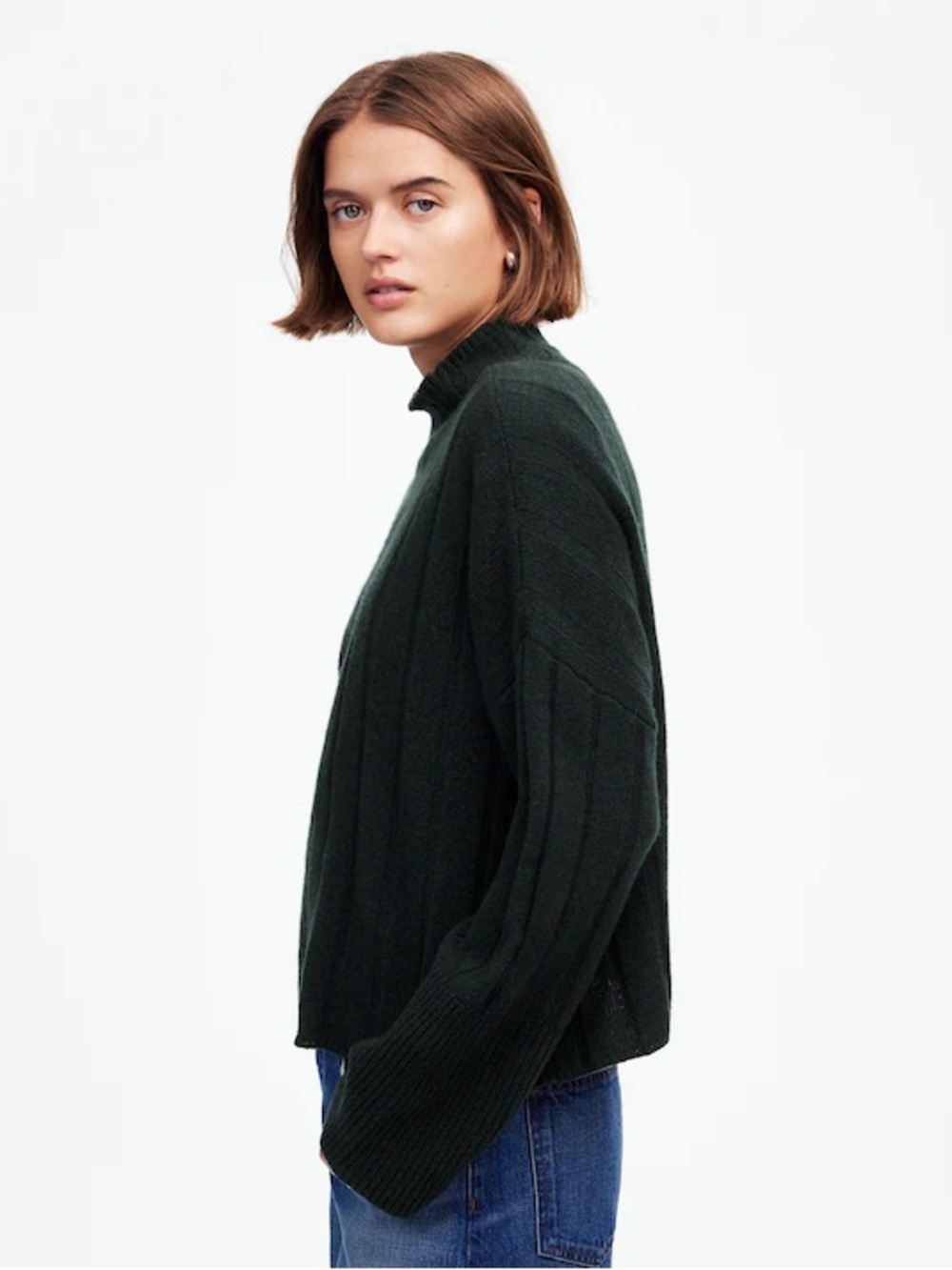Madewell Ribbed Cashmere-Wool Blend Pullover Sweater
